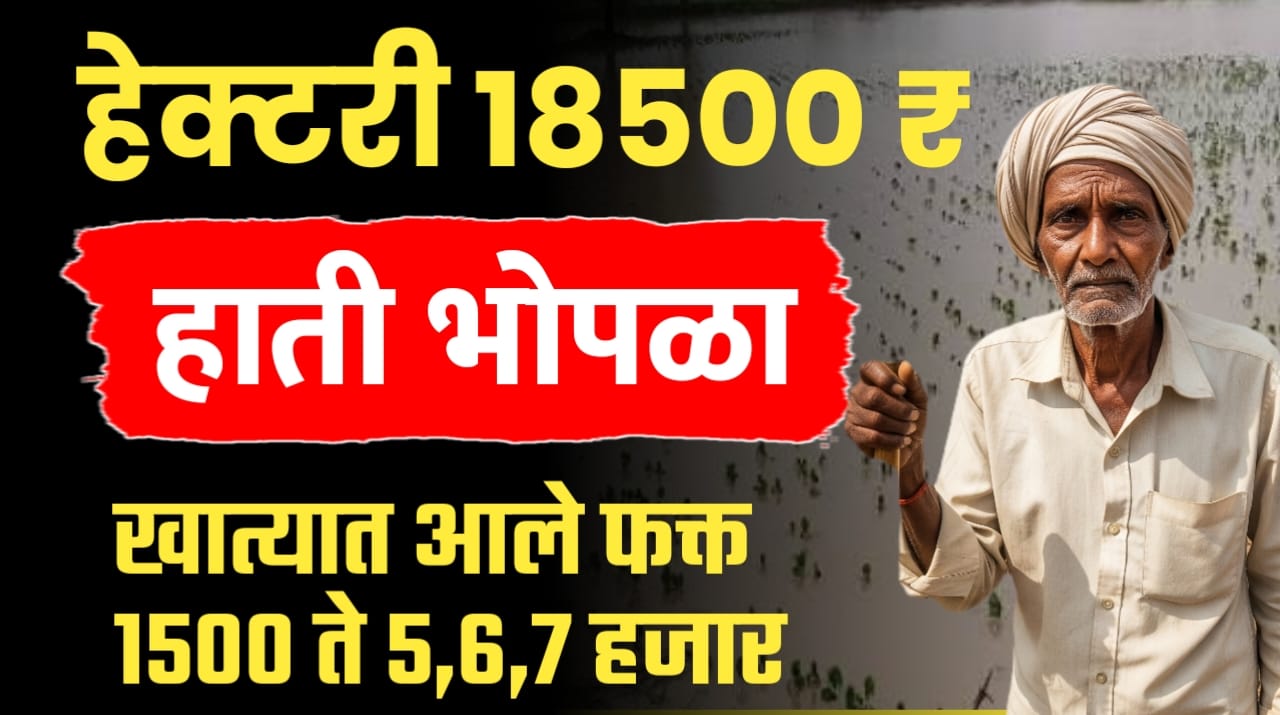 हेक्टरी 18500 नुकसान भरपाई,
