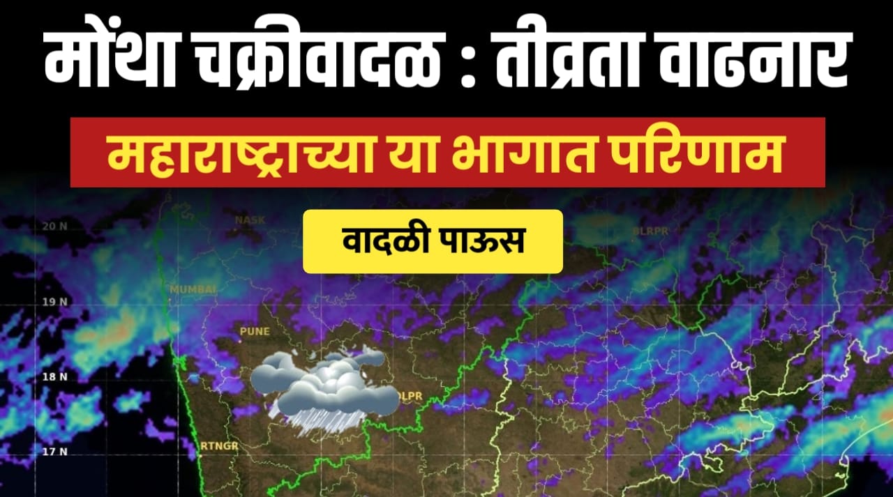 मोंथा चक्रीवादळाची तिव्रता